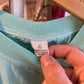 Vintage 80s/90s Turquoise Bootleg Embroidered T-shirt