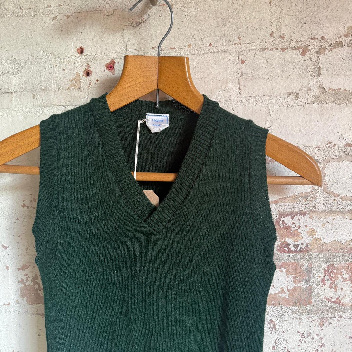 1970s Green Knitted Tank Top Vest