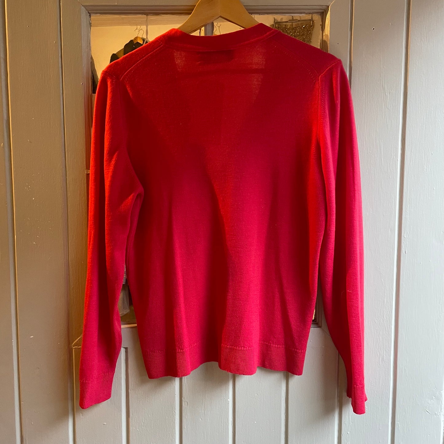 1960s Red Buttoned Cardigan Jumper