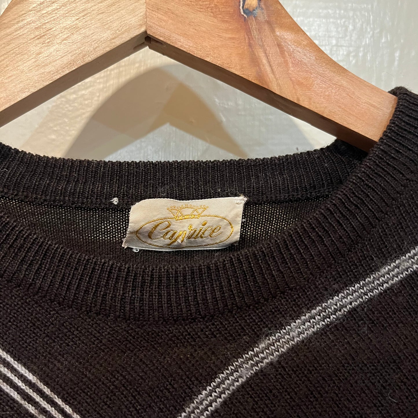 1970s Brown Light Knitted Jumper