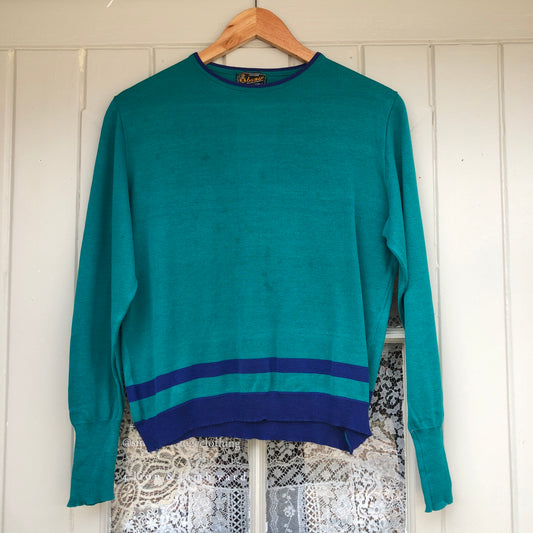 1970s Turquoise Italian Knitted Jumper