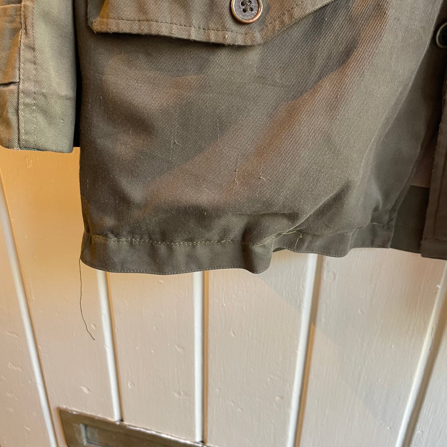 1970s Green French Military Field Jacket Coat