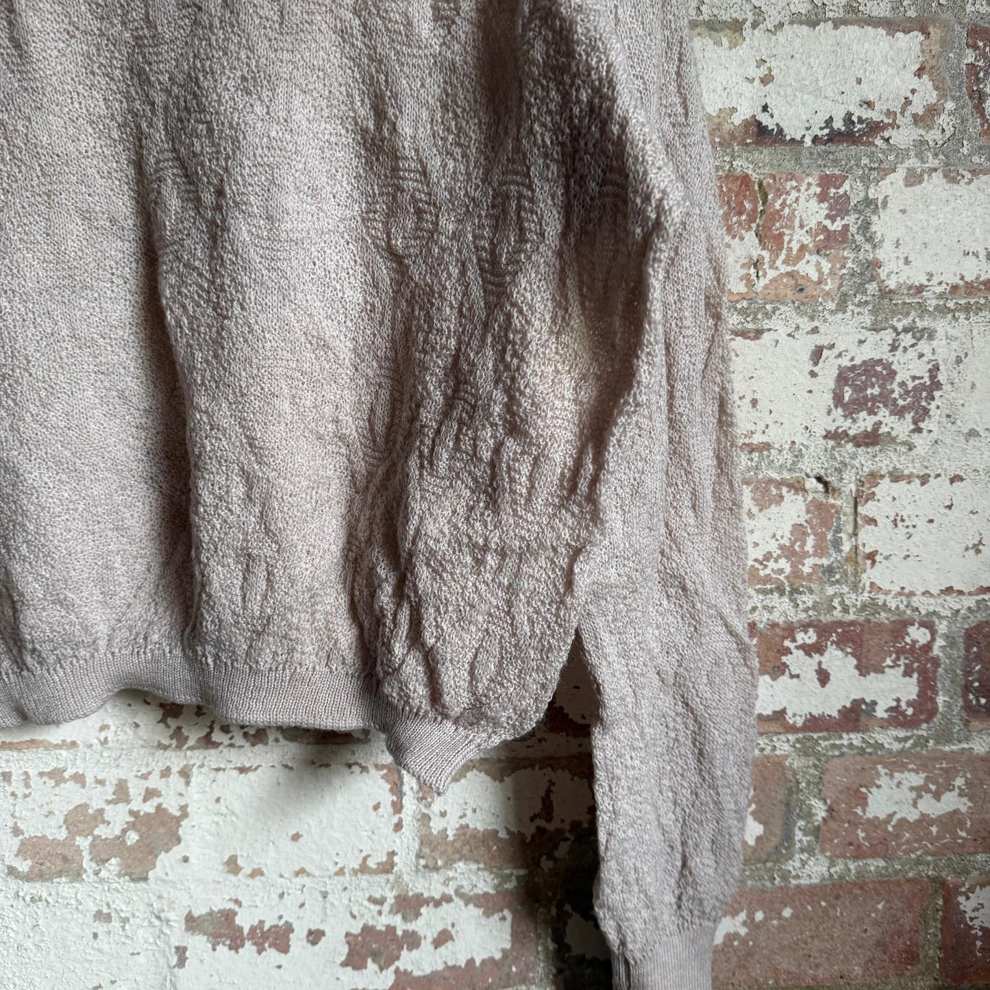 1960s Beige British Knitted Dead Stock Jumper