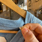 1970s 1980s Blue Knitted Italian Tank Top sweater Vest
