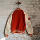 1960s Orange and Cream Wool Leather Varsity College Jacket