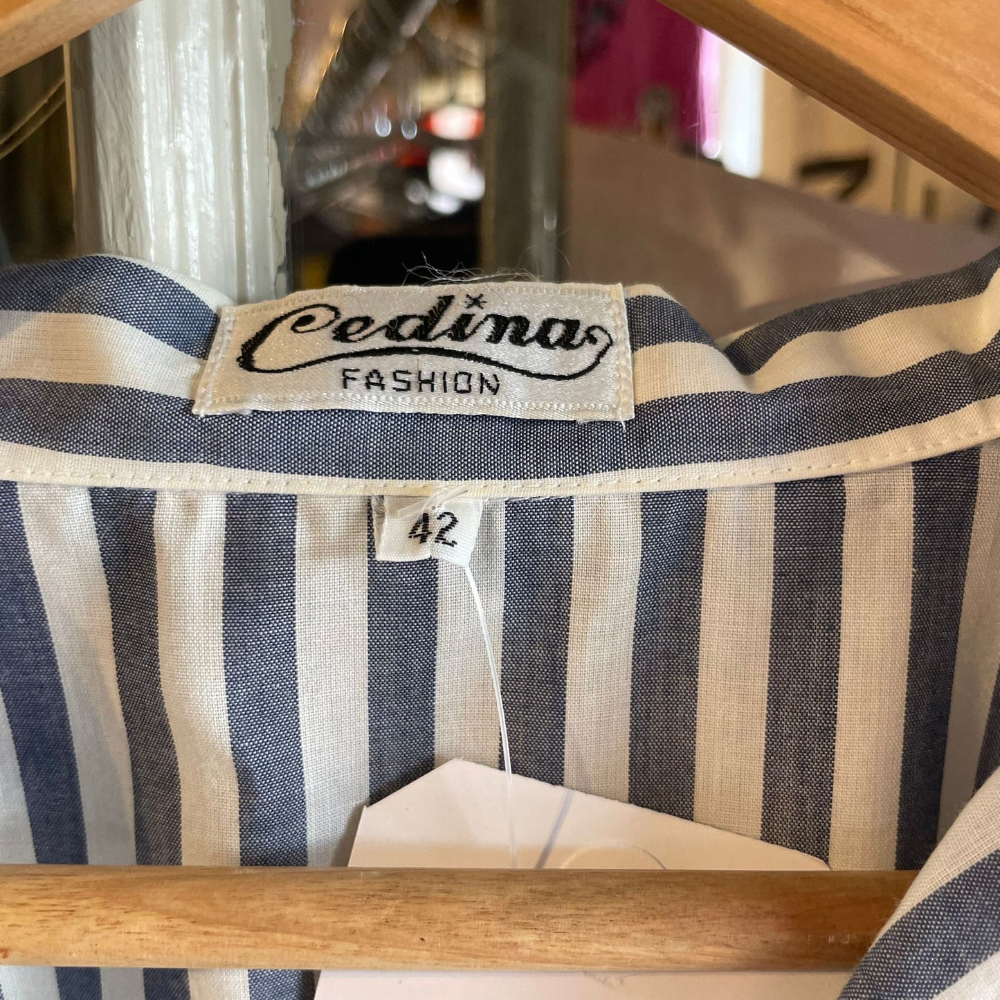 Vintage 70s/80s Blue Striped Cotton Shirt