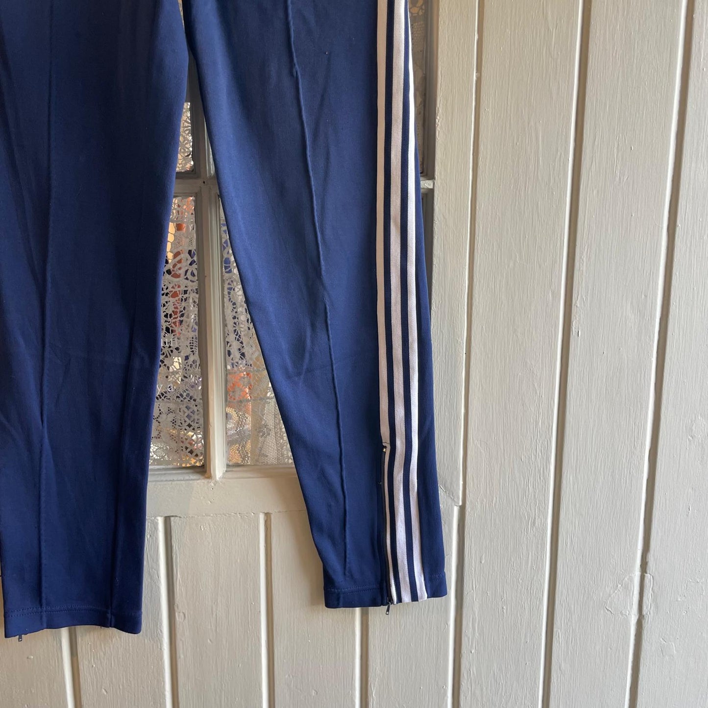 1980s Navy Adidas Tracksuit Bottoms Trousers