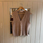 1960s Beige Wool Knitted Vest Jumper