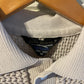 1970s Beige Netting Knitted Polo Shirt Top