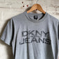 1990s Grey Graphic DKNY T-Shirt