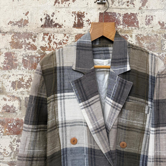 1970s Checkered Womens Blazer