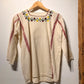1970s Handmade Embroidered Floral Blouse