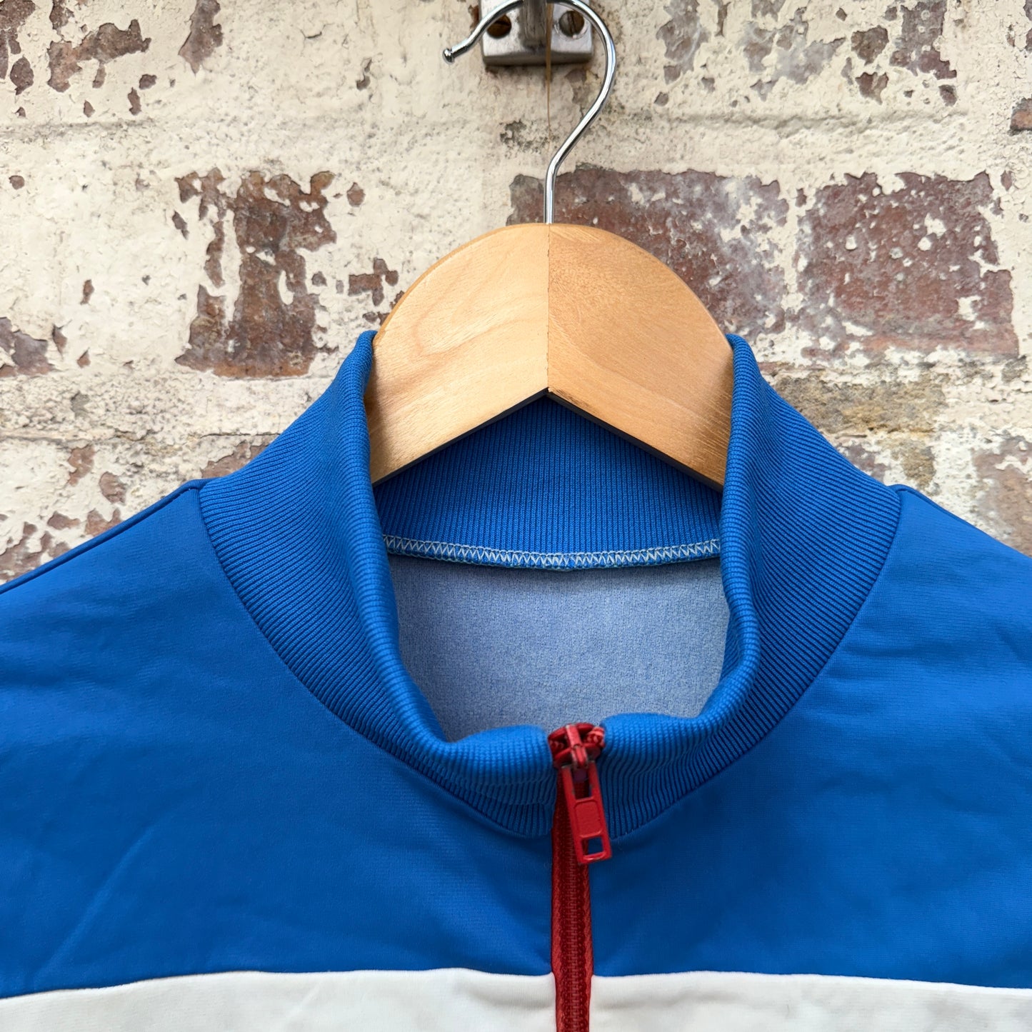 1980s Blue Espirit Zip Track Top Jumper