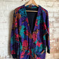 1980s Multi Coloured Sweatshirt Cardigan