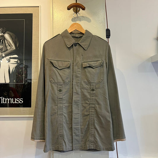 1970s Grey German Military Work Style Jacket