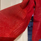 1990s Y2K Red Snake Skin Style Italian Leather Suede Jacket