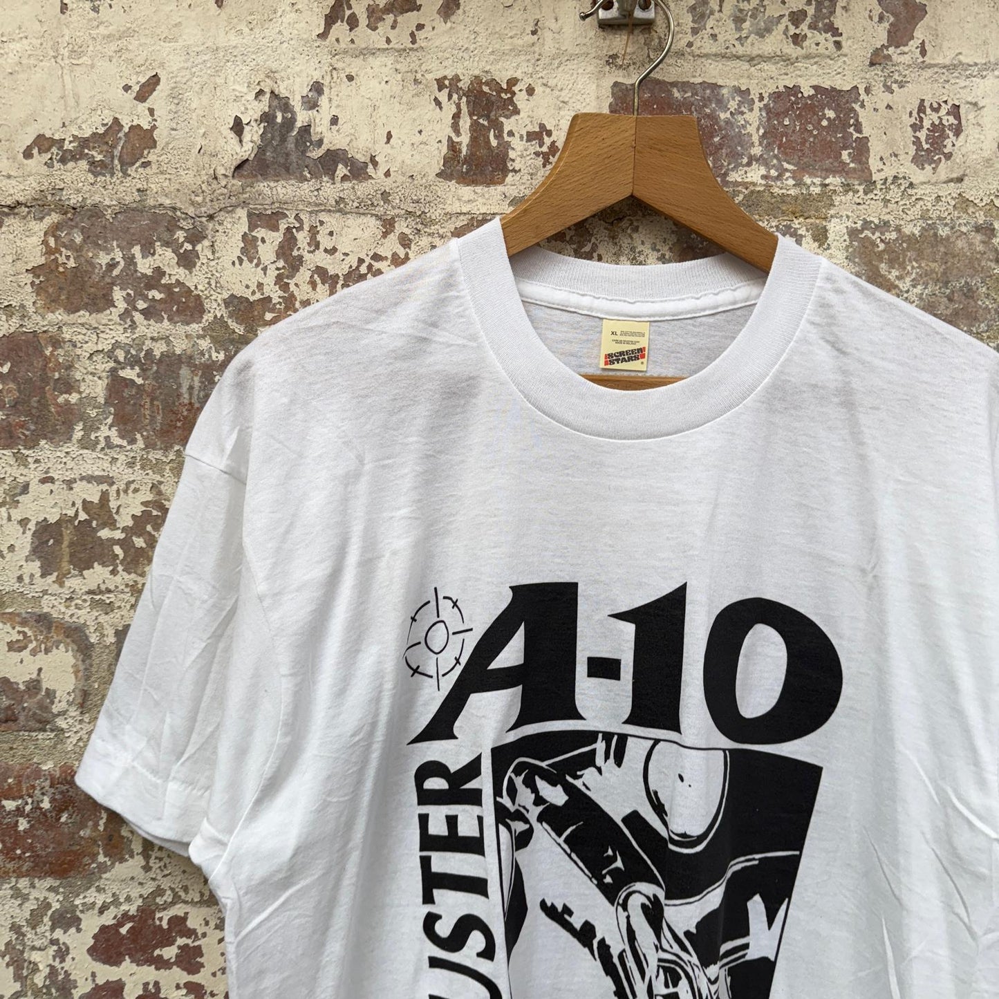 1980s White TankBuster Military Graphic T-shirt