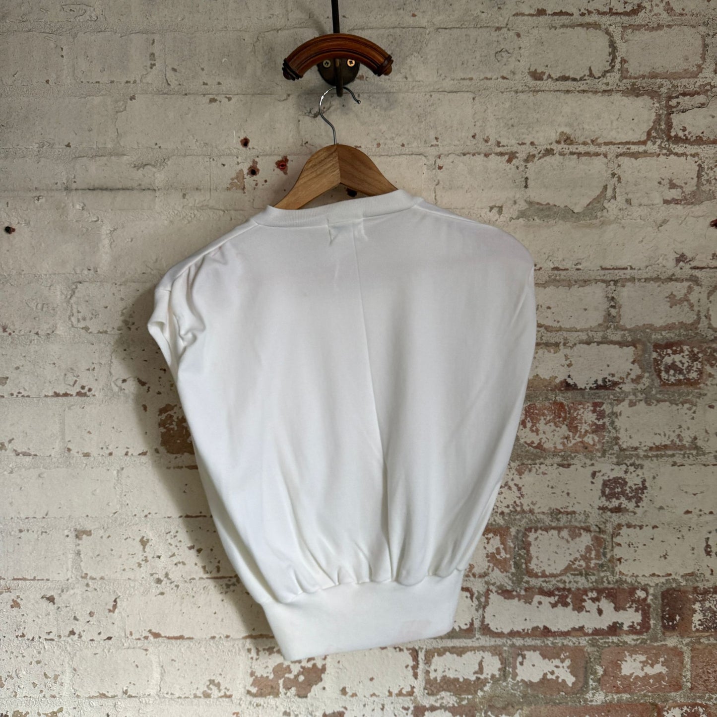 1950s White British Unusual Blouse Top