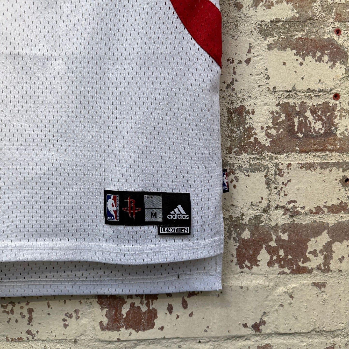 White Adidas Rockets Basketball Jersey Vest Top