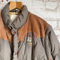 1980s Grey Down Filled Suede FILA Puffer Jacket
