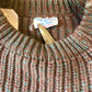 1970s Two Tone Wool Fisherman Knitted Jumper