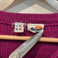 1980s Purple Ellesse V-Neck Knitted Jumper