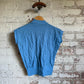 1950s Baby Blue V Neck Top Blouse