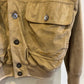 1960s Beige Italian Button Up Suede Jacket