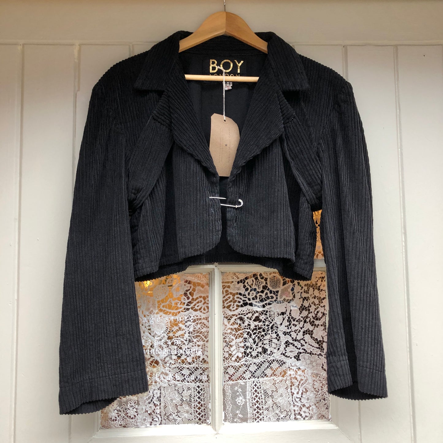 1980s Black 'Boy London' Cropped Punk Style Jacket