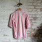 1940s Unusual British Pink Striped Shirt
