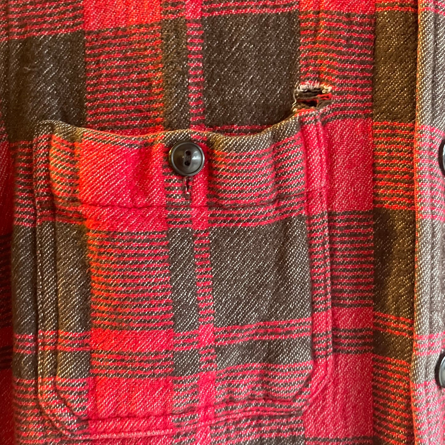 1990s Red Ralph Lauren Checked Over Shirt