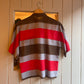 1970s Striped Cotton Button Shirt Blouse
