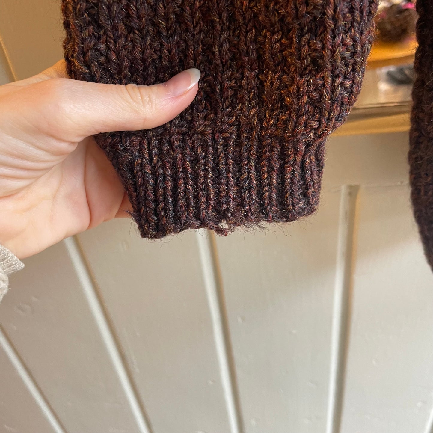 1960s Brown Knitted Buttoned Cardigan Jumper