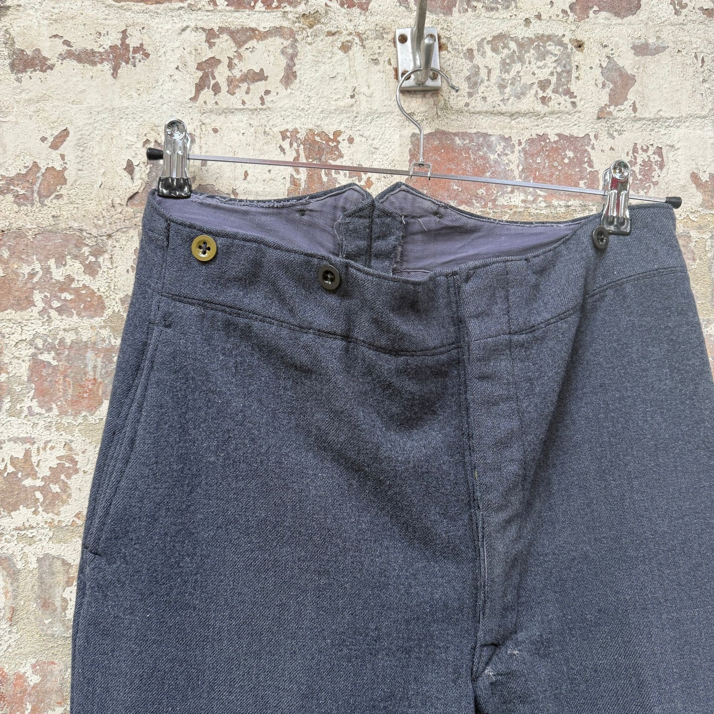 1940s Grey Wool British Military Trousers