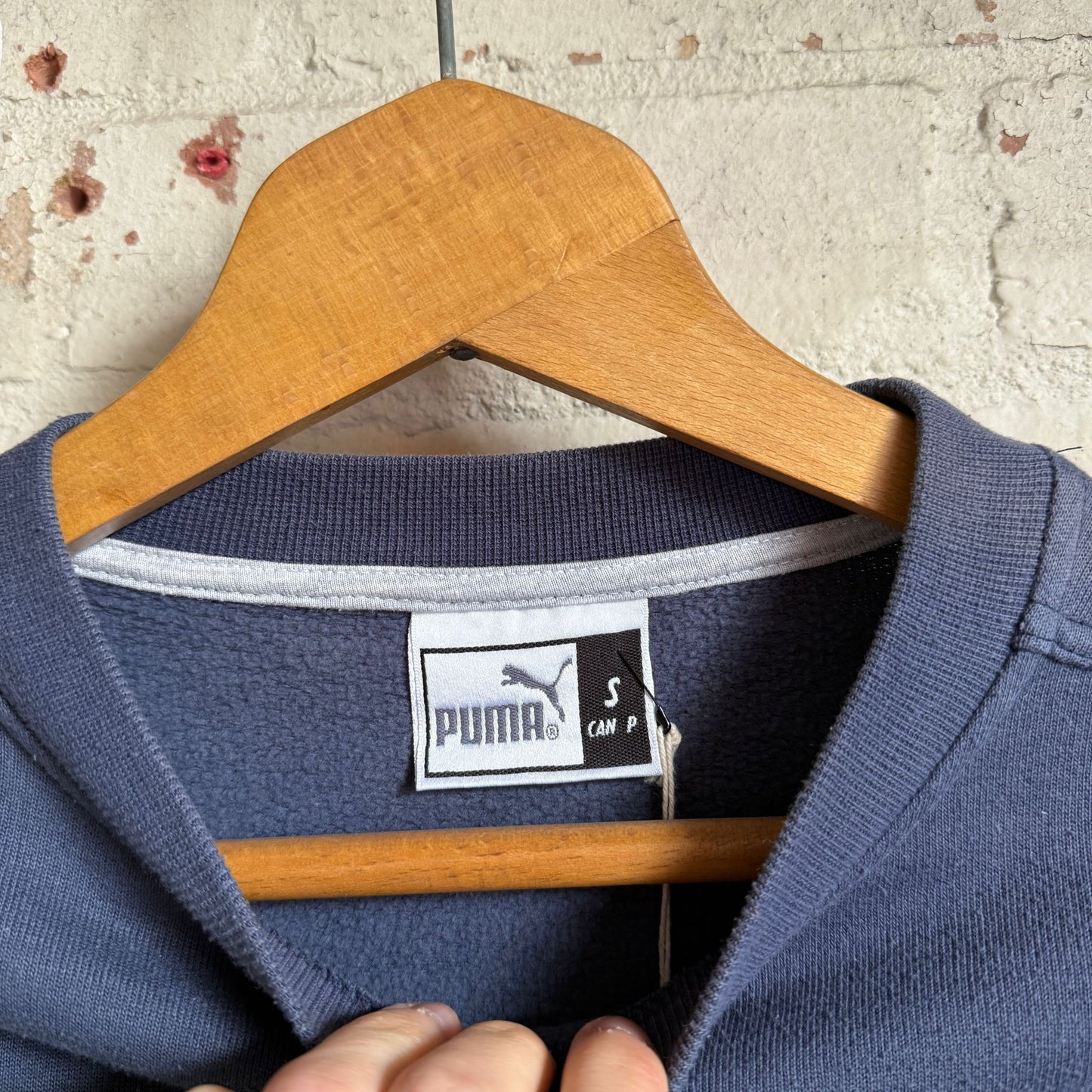 1990s Navy Faded Puma Sweatshirt