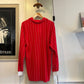1970s Red Knitted Striped Football Template Shirt