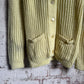 1970s Yellow Knitted Cardigan Jumper