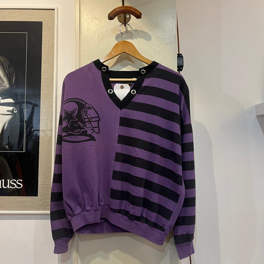 1980s Purple Graphic Arizona Football Sweatshirt