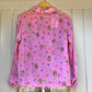 1970s Pink Chiffon Dagger Collar Shirt