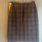 1970s Brown Welsh Tapestry Knitted Skirt