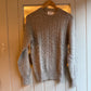 1980s Beige Dead Stock Wool Cable Knitted jUmper