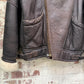 1980s Brown Leather Flight Shearling Jacket