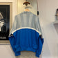 1980s Grey and Blue Track Top