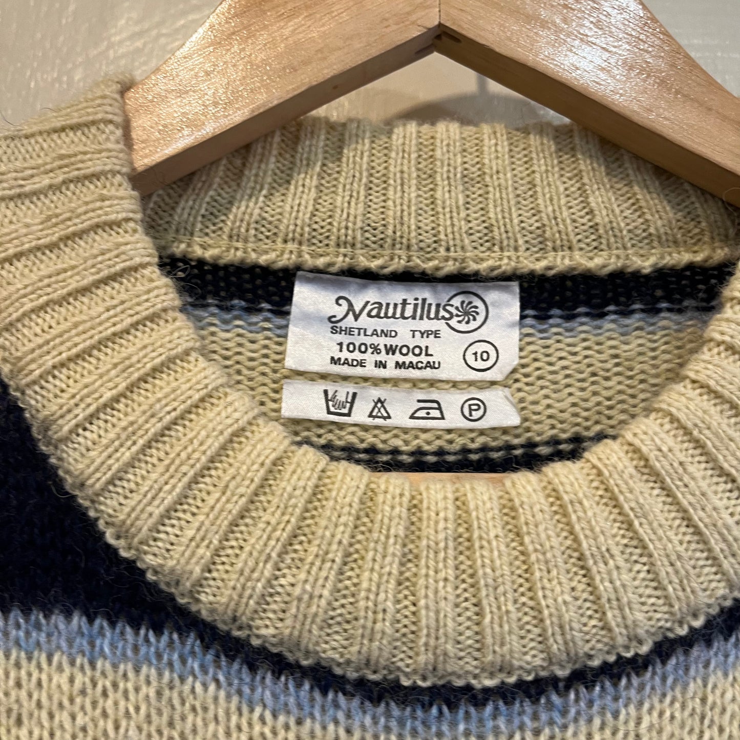 1980s Striped Wool Jumper