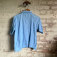 1980s Blue Patterned Blue Button Shirt