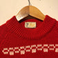 1960s Red Wool Knitted Jumper