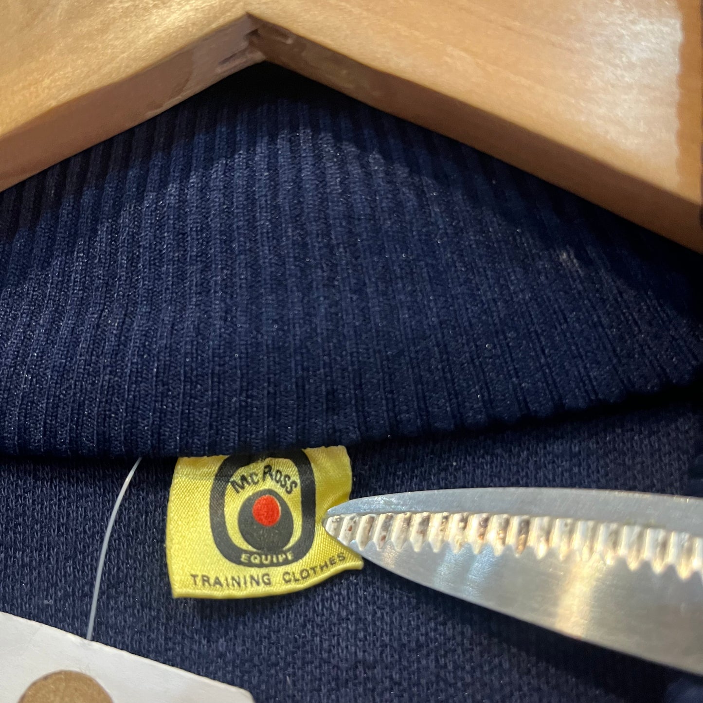 1980s Navy Zip up Track Top