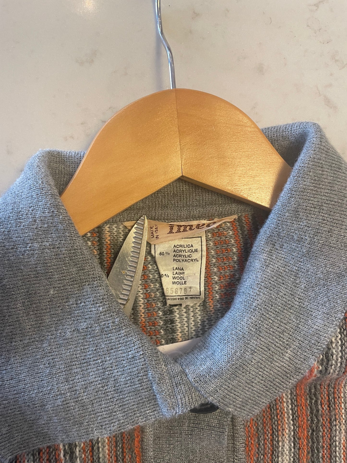 1970s Italian Knitted Polo Shirt