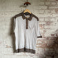 1980s Beige Tootal Polo Shirt Top