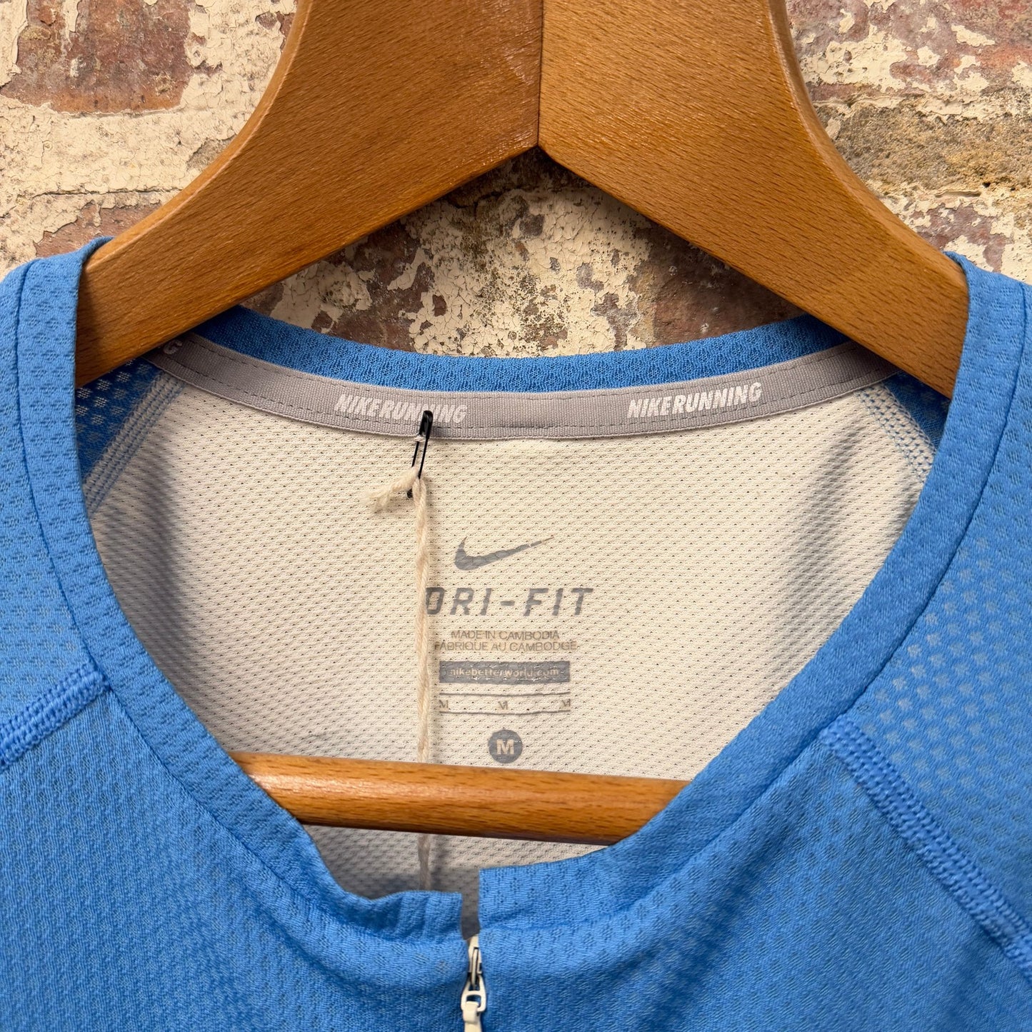 2000s Blue Nike Zip Sports T-shirt